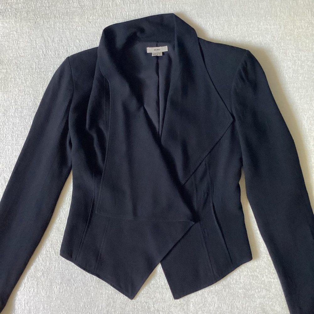 Helmet Lang Cropped Single Button Blazer Womans S… - image 2